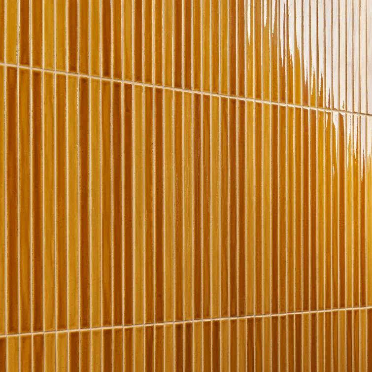 Vivanta 5.27 In. X 17.71 In. Glossy Ceramic Mosaic Elongated Subway Wall Tile (8 Sheets / Box)