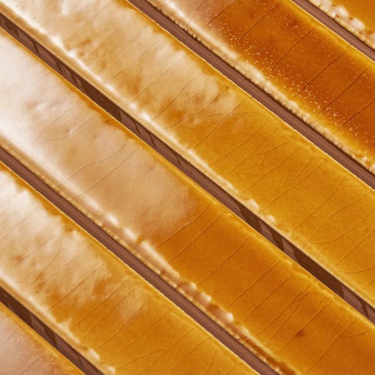 Vivanta 5.27 In. X 17.71 In. Glossy Ceramic Mosaic Elongated Subway Wall Tile (8 Sheets / Box)