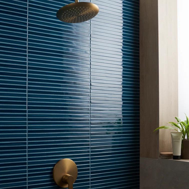 Vivanta 5.27 In. X 17.71 In. Glossy Ceramic Mosaic Elongated Subway Wall Tile (8 Sheets / Box)