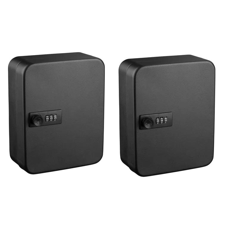30-Key Steel Secure Key Cabinet with Combination Lock (Set of 2)