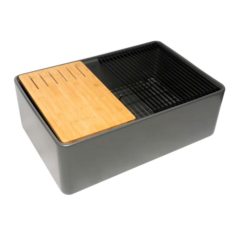 30'' L Farmhouse / Apron Single Bowl Fireclay Kitchen Sink