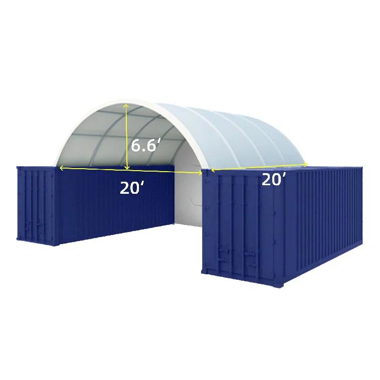 20'x20' Shipping Container Canopy Shelter 15oz PVC
