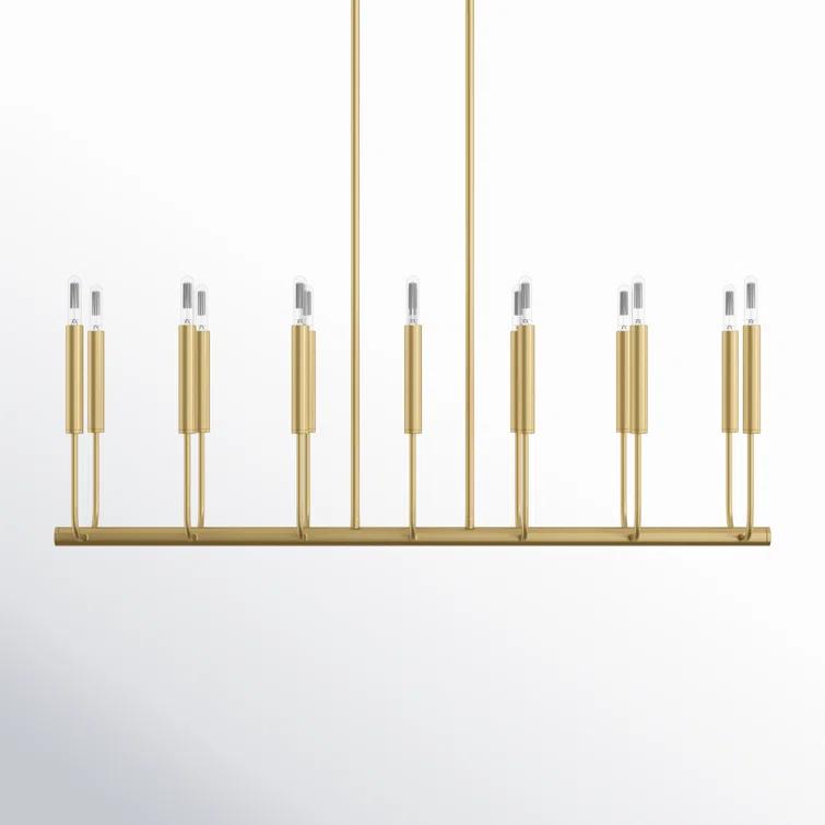 Ellen DeGeneres Burnished Brass 14-Light Linear Chandelier