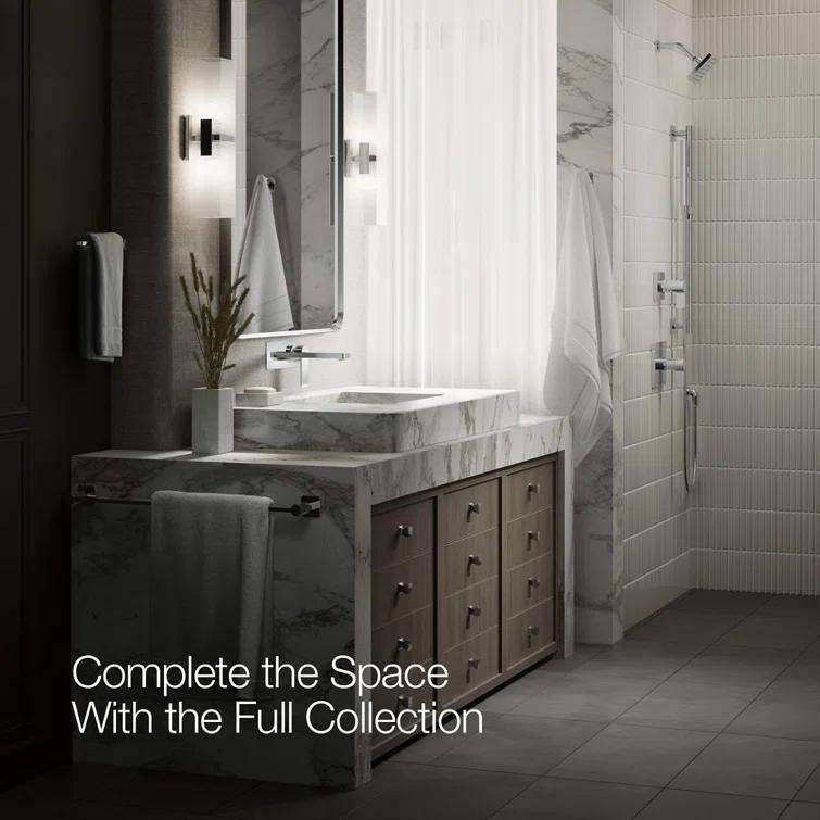 Parallel Wall-Mount Single-Handle Bathroom Sink Faucet