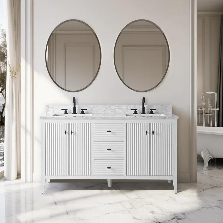 60" Double Bathroom Vanity Set
