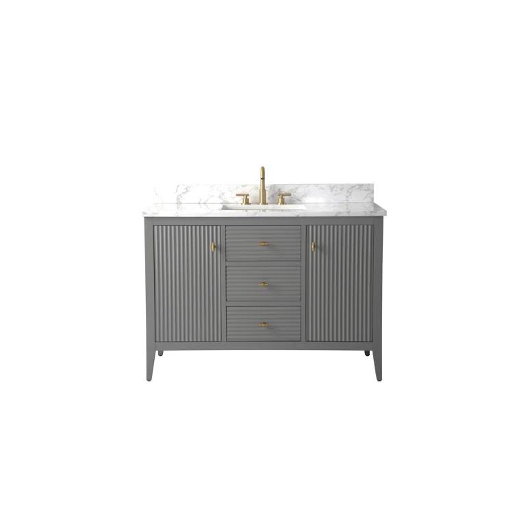 48'' Single Bathroom Vanity with Engineered Marble Top