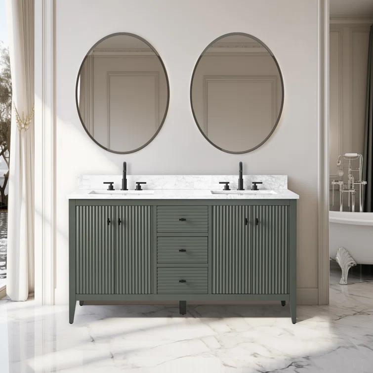 60" Double Bathroom Vanity Set
