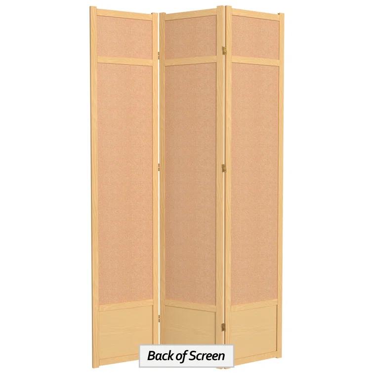 Oriental Furniture 7 Ft Tall Jute Shoji Screen, natural, 3 panel
