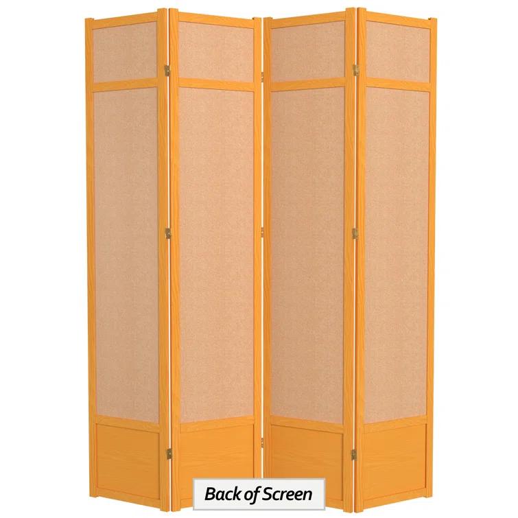 Oriental Furniture 7 Ft Tall Jute Shoji Screen, honey, 4 panel