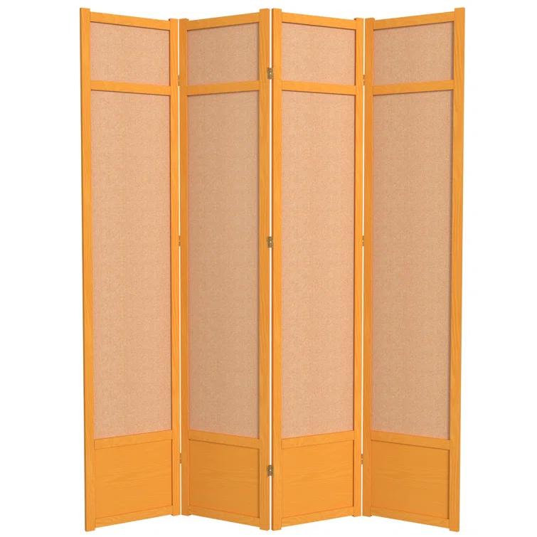 Oriental Furniture 7 Ft Tall Jute Shoji Screen, honey, 4 panel
