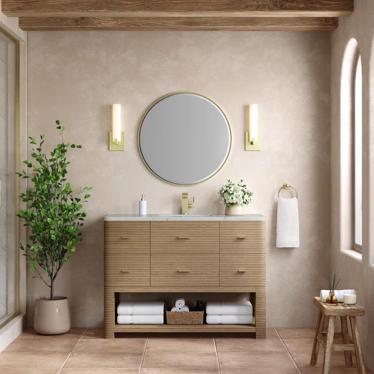 Lucian 48'' Single Bathroom Vanity with Quartz Top