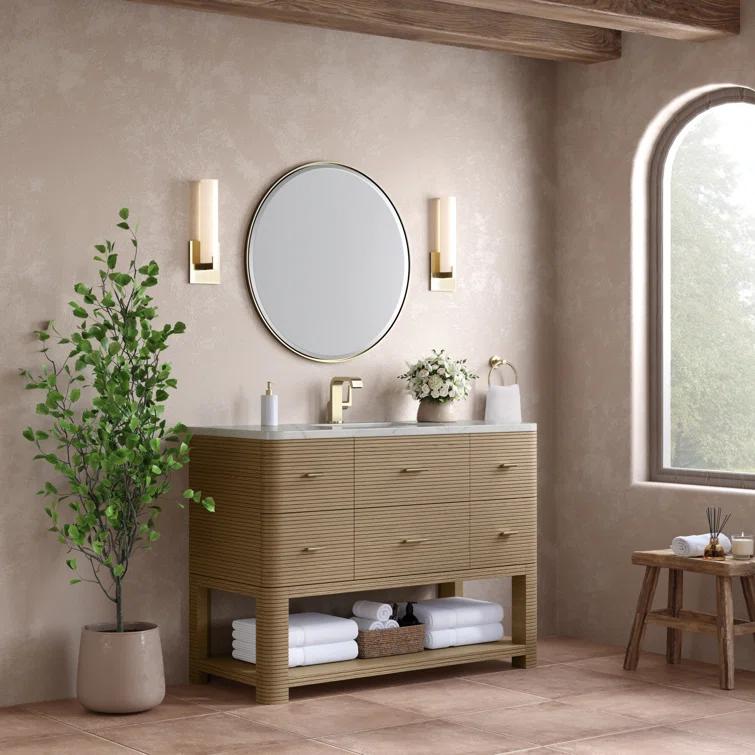 Lucian 48'' Single Bathroom Vanity with Quartz Top