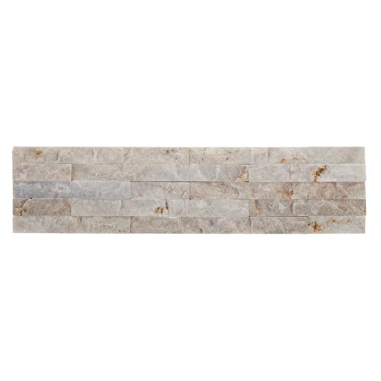 Cruz Bay Studio Slender Strip 3in.x12in. Split Face Marble Wall Tile