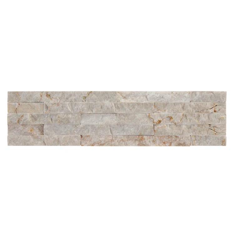 Cruz Bay Studio Slender Strip 3in.x12in. Split Face Marble Wall Tile