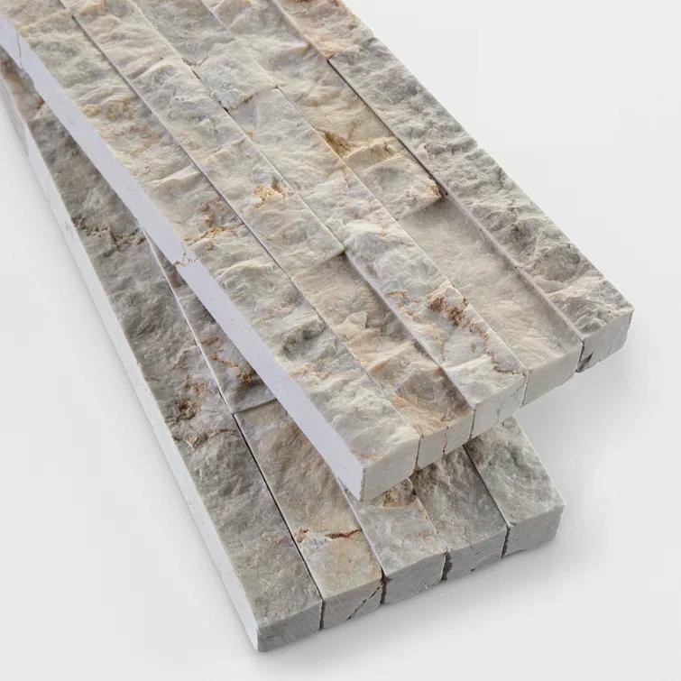Cruz Bay Studio Slender Strip 3in.x12in. Split Face Marble Wall Tile