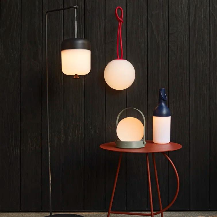 Bolleke 8" Battery Powered Integrated LED Outdoor Hanging Light