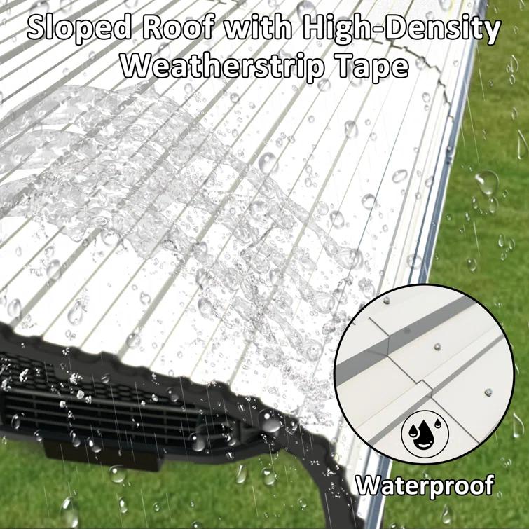 Veikous Steel Carport, Galvanized Multiple Sizes