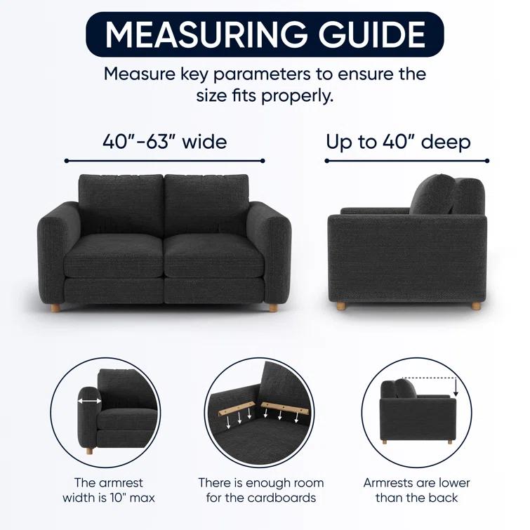 Stretchy Slipcover for Loveseat Sofa - Italian Style & Premium Quality - Mille Righe Collection