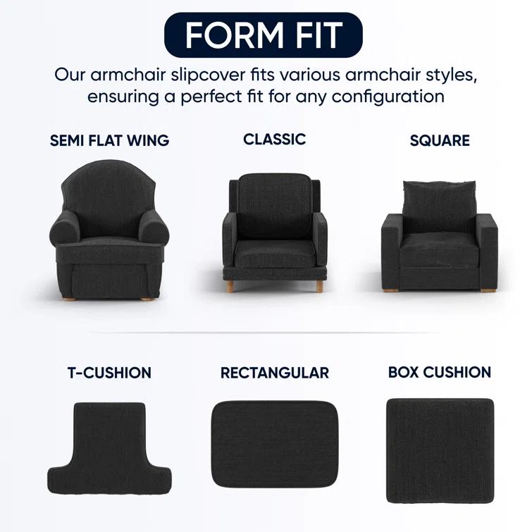 Stretchy Slipcover for Armchair- Premium Quality & Style - Jacquard Collection