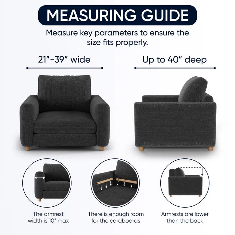 Stretchy Slipcover for Armchair- Premium Quality & Style - Jacquard Collection