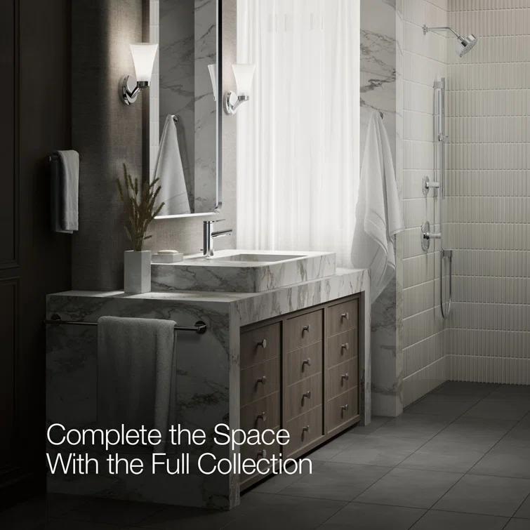 Kohler Elate Single-Handle Bathroom Faucet with Pop-Up Drain Assembly, One Hole Bathroom Sink Faucet, 1.2 gpm