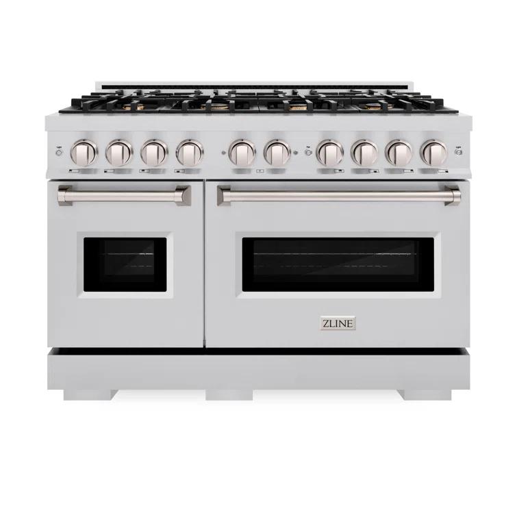 ZLINE ZLINE Autograph Edition 48 in. Classic Dual Fuel Range w/ 8 Burners & Accents CDR-BR-48