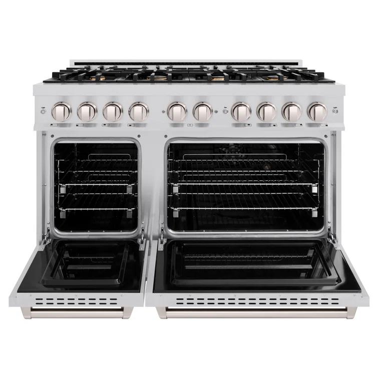 ZLINE ZLINE Autograph Edition 48 in. Classic Dual Fuel Range w/ 8 Burners & Accents CDR-BR-48