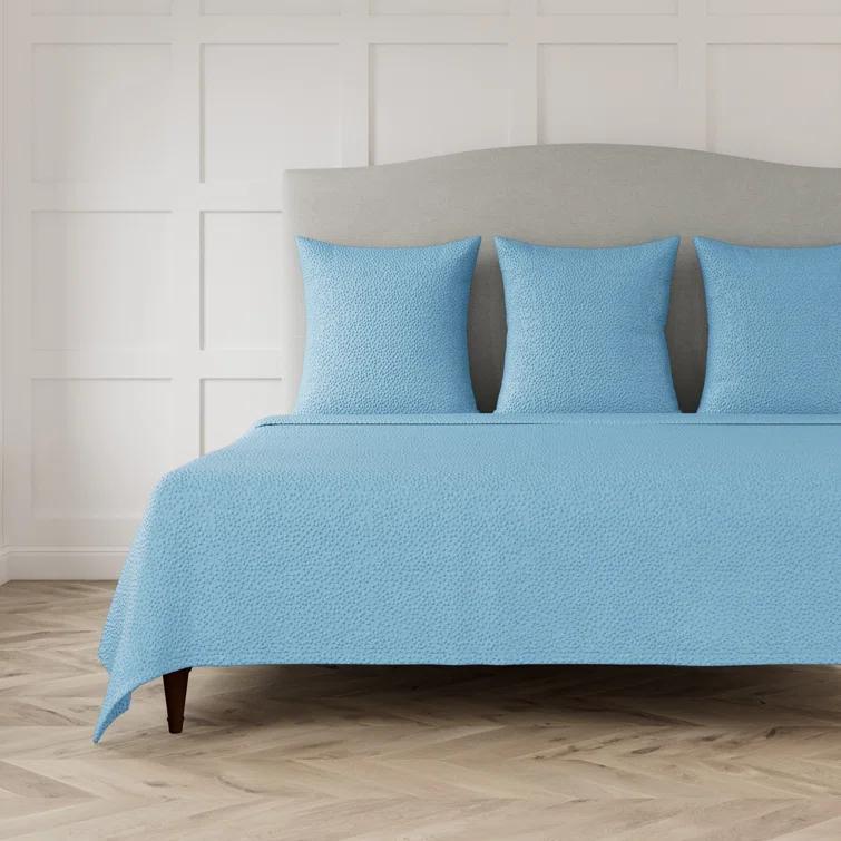 Bubble Matelasse Modern & Contemporary Cotton Geometric Shapes Coverlet Set