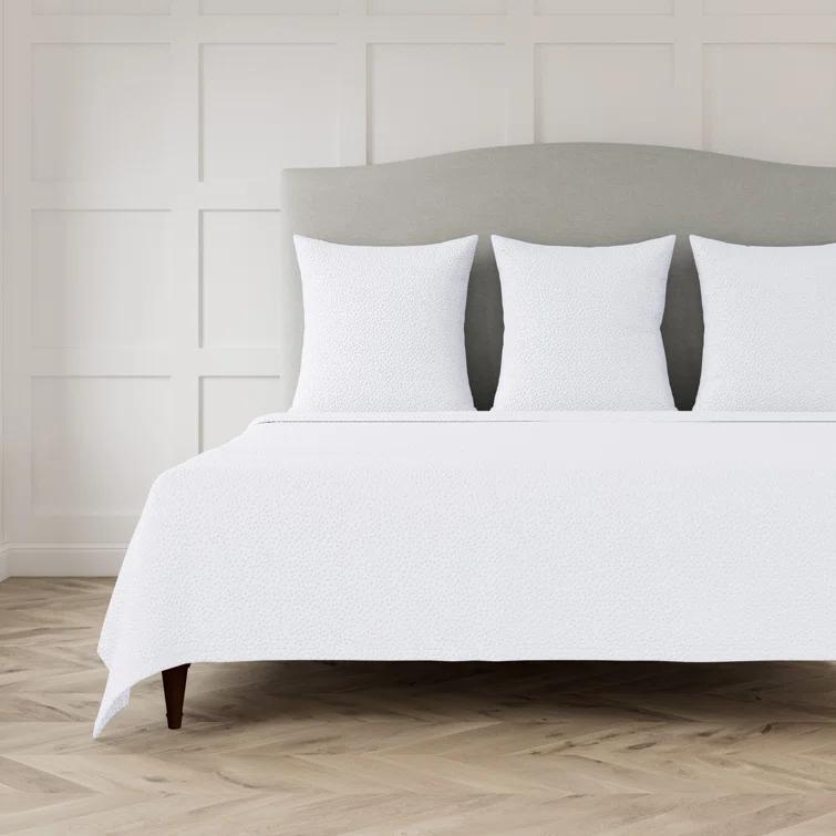 Bubble Matelasse Modern & Contemporary Cotton Geometric Shapes Coverlet Set
