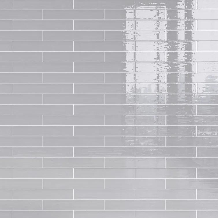 Nova 1.97 in. X 11.81 in. Polished Ceramic Subway Wall Tile