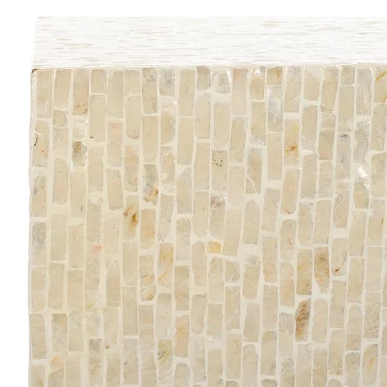 Scarlett Square Accent Table - ACC1809A - Natural/Silver - Safavieh