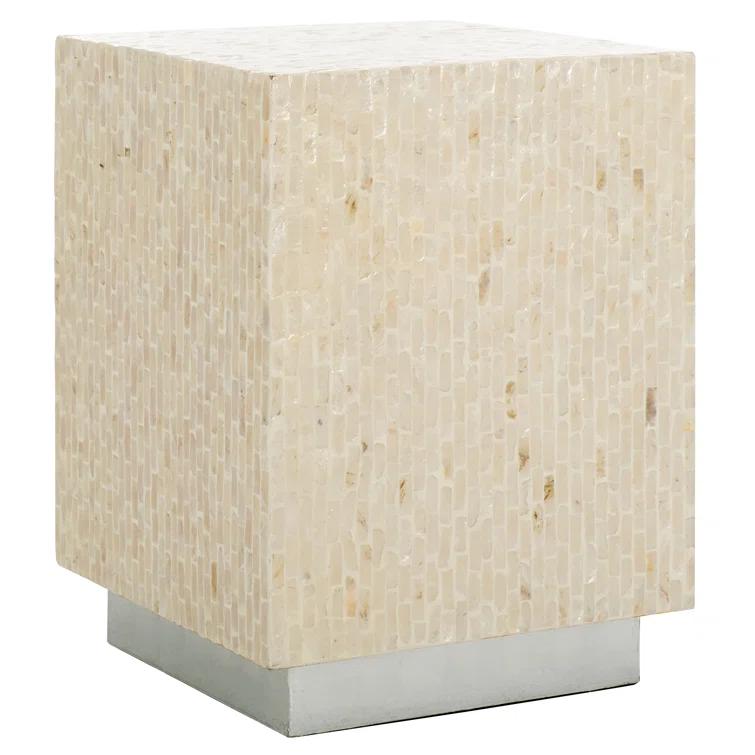 Scarlett Square Accent Table - ACC1809A - Natural/Silver - Safavieh