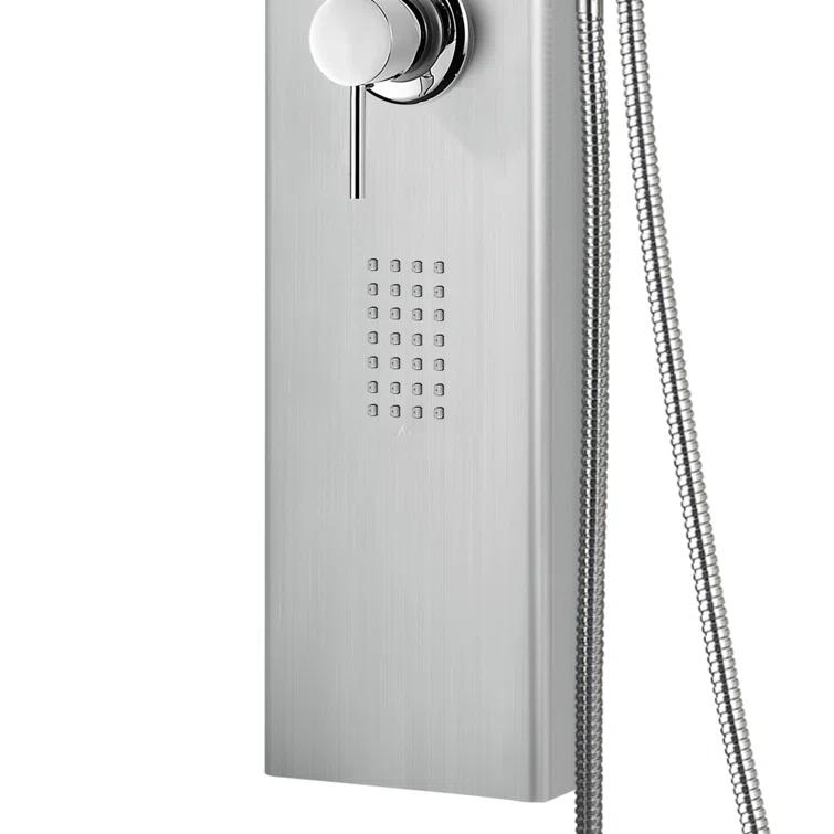 AquaNiche 8-in Rain Showerhead Showerspa with 4-Body Jets Built-in Niche and Handshower
