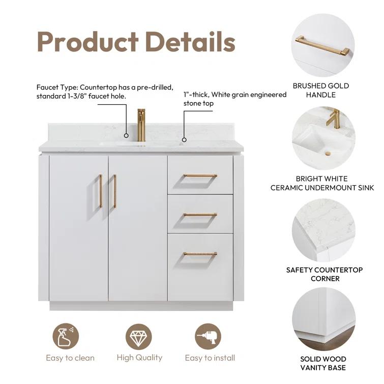 Cloverfield 42'' Single Bathroom Vanity