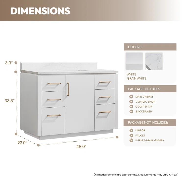 Cloverfield 48'' Single Bathroom Vanity
