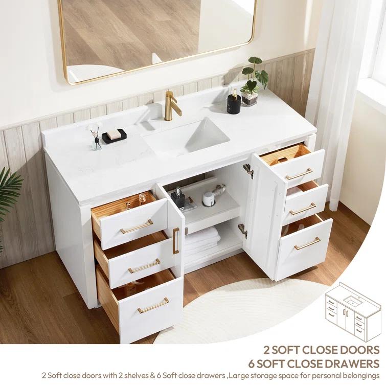 Cloverfield 60'' Single Bathroom Vanity