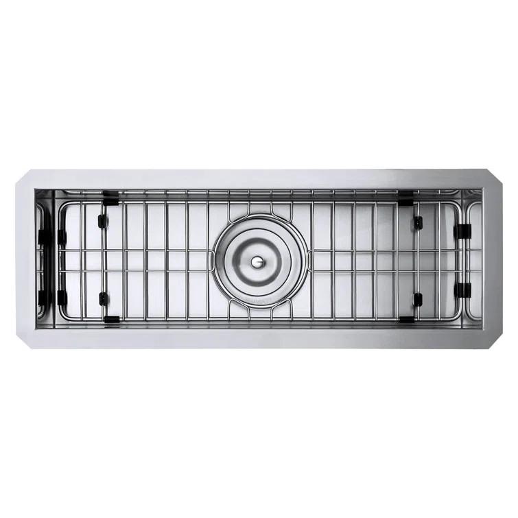 Ruvati Bar Prep Sink Narrow Trough Undermount 16 Gauge Stainless Steel Single Bowl