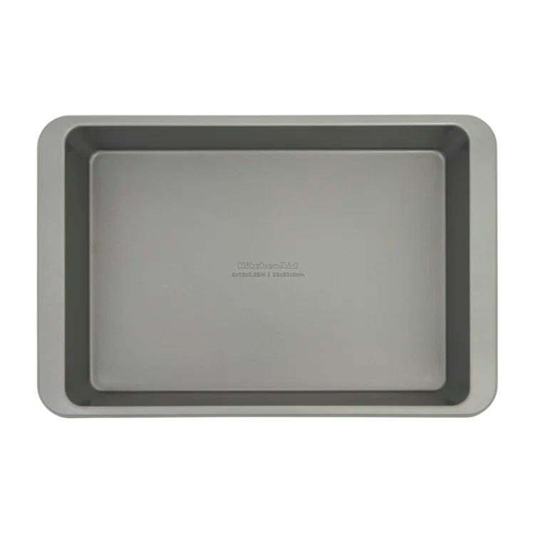 KitchenAid Aluminized Steel Nonstick 9x13-inch Sheet Cake Pan and Baking Dish, Contour Silver