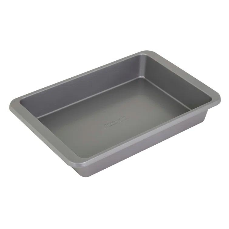 KitchenAid Aluminized Steel Nonstick 9x13-inch Sheet Cake Pan and Baking Dish, Contour Silver