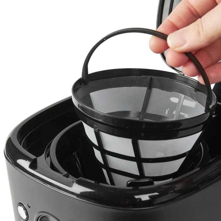HADEN Heritage Black and Chrome 12-Cup Programmable Coffee Maker