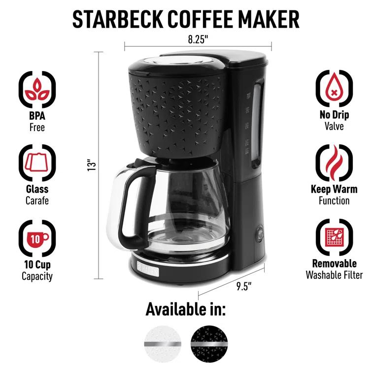 HADEN Starbeck Black Drip Coffee Maker