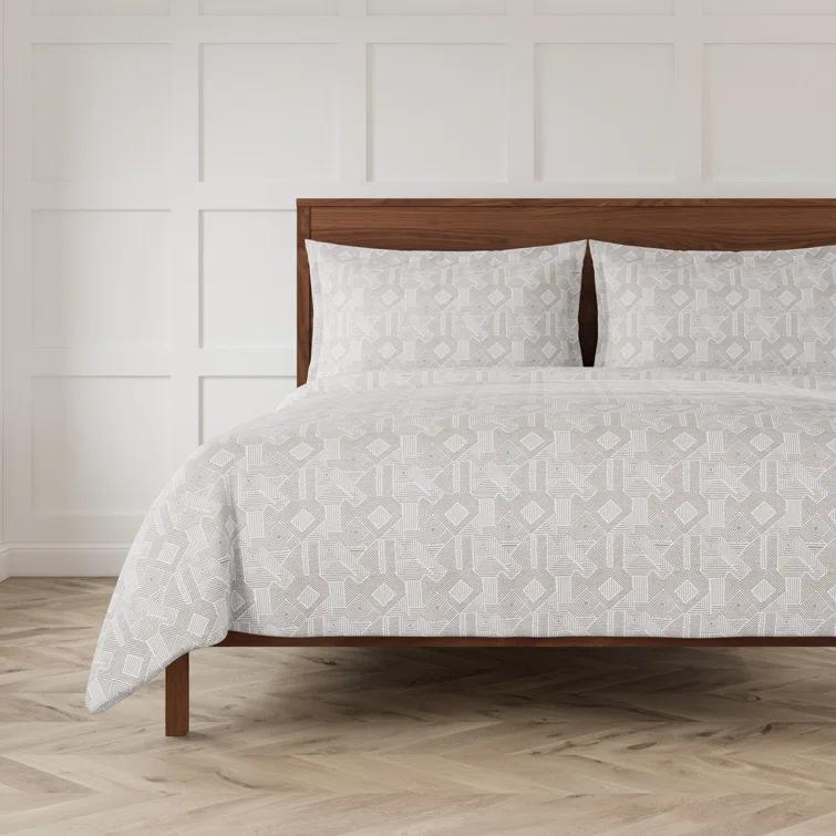 Met X Ann Gish Traditional Cotton Geometric Shapes Duvet Cover Set