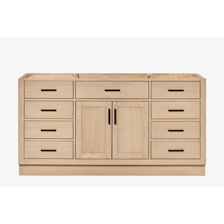Hepburn 66 in. W x 21.5 in. D x 34.5 in. H Bath Vanity Cabinet without Top in Oak