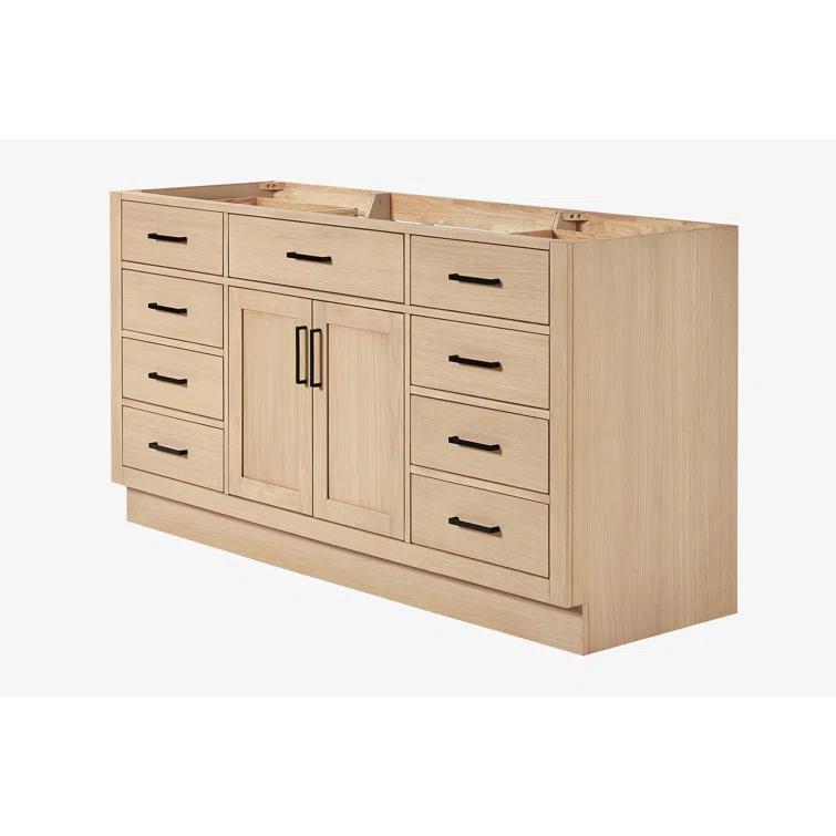 Hepburn 66 in. W x 21.5 in. D x 34.5 in. H Bath Vanity Cabinet without Top in Oak