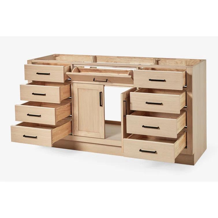 Hepburn 66 in. W x 21.5 in. D x 34.5 in. H Bath Vanity Cabinet without Top in Oak