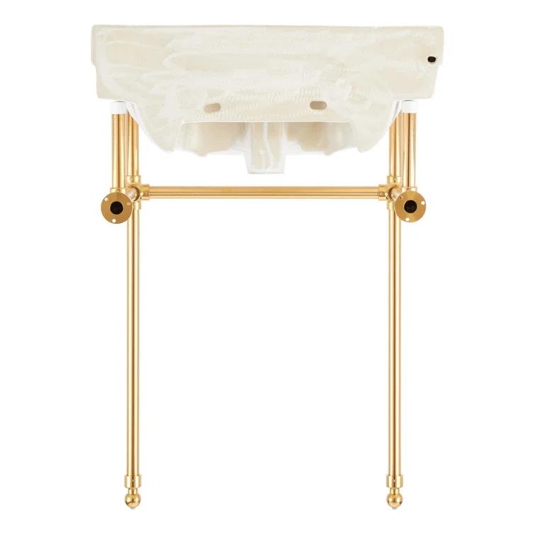 24" Cierra 31" Tall Porcelain Rectangular Console Bathroom Sink with Overflow