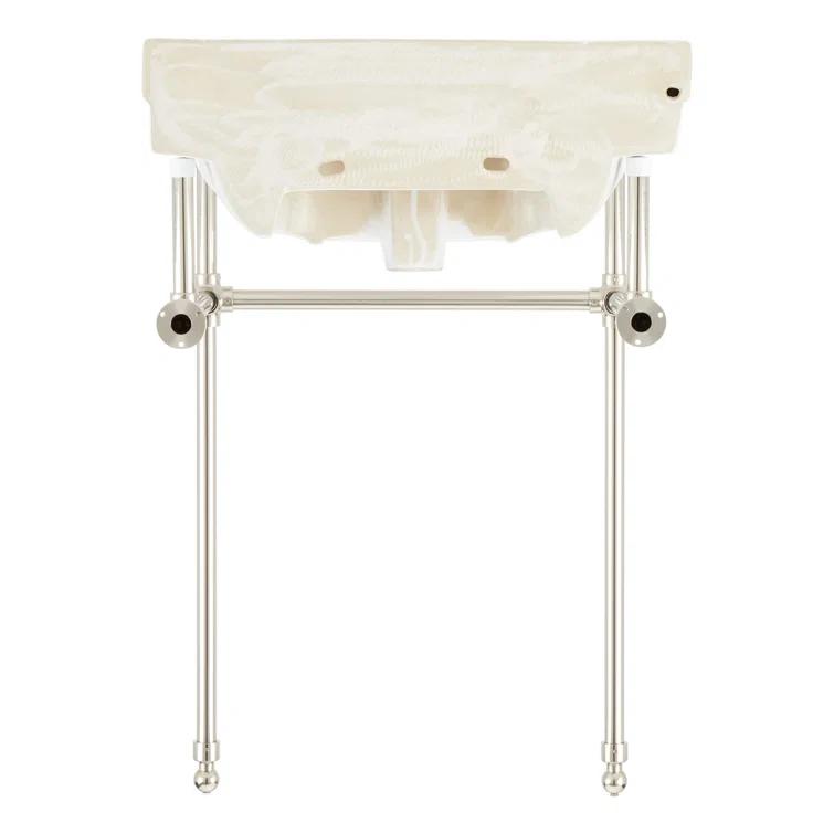 24" Cierra 31" Tall Porcelain Rectangular Console Bathroom Sink with Overflow