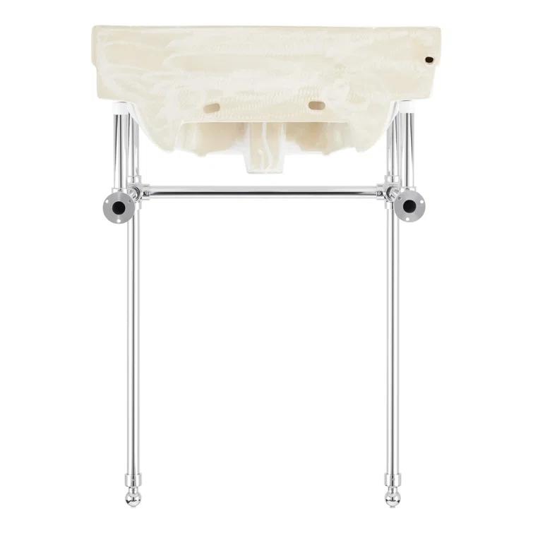 24" Cierra 31" Tall Porcelain Rectangular Console Bathroom Sink with Overflow
