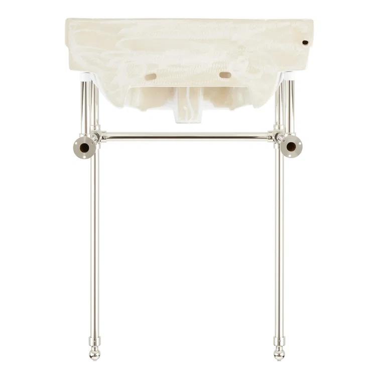 24" Cierra 31" Tall Porcelain Rectangular Console Bathroom Sink with Overflow