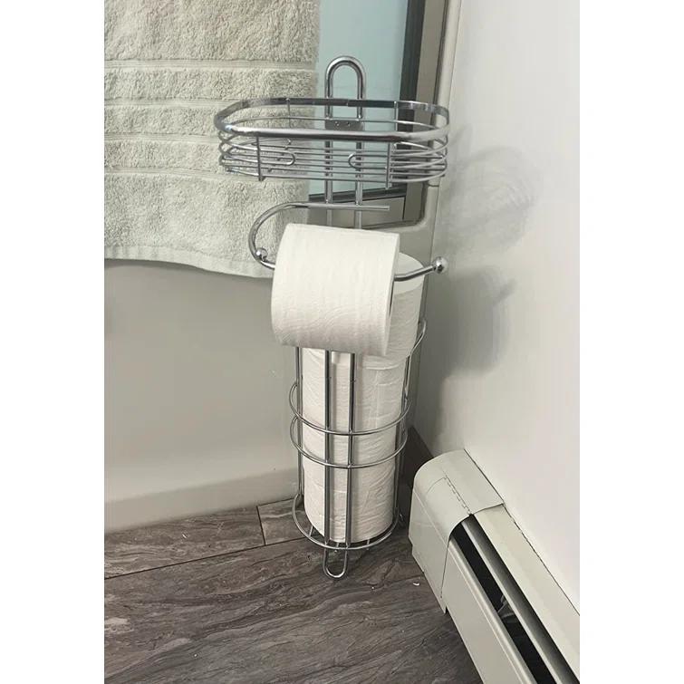Bathroom Heavyweight Toilet Tissue Paper Roll Storage Holder Stand